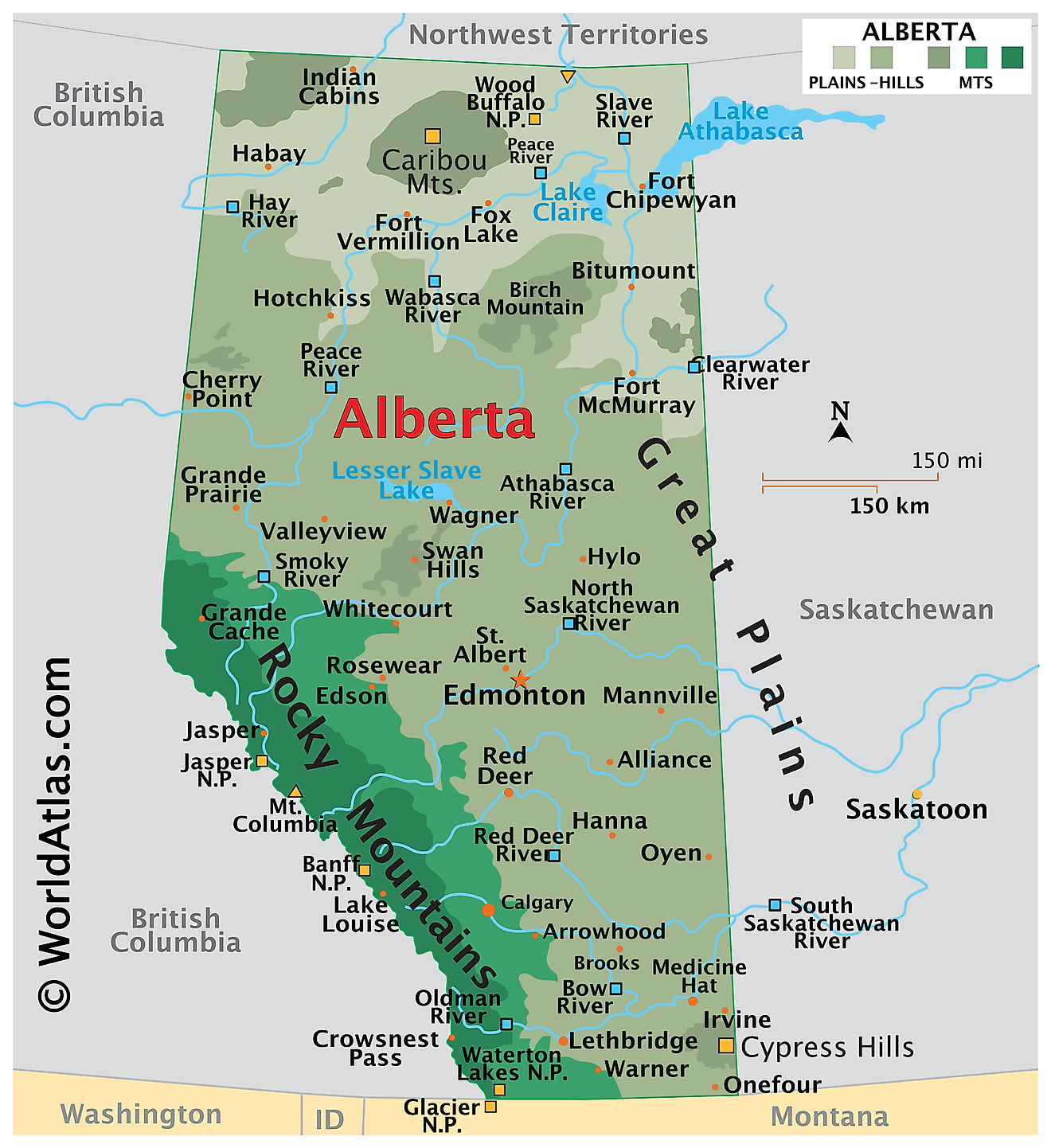 map of alberta including        <h3 class=