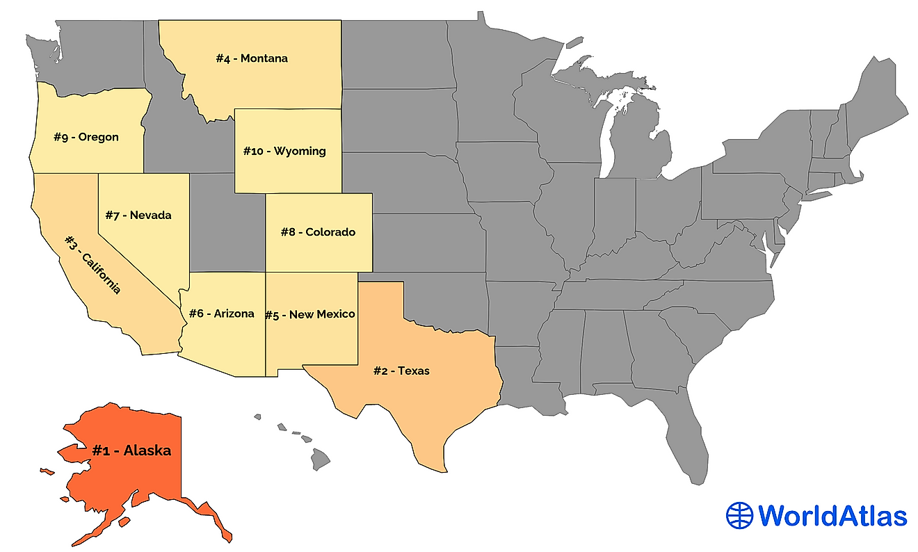 US States By Size WorldAtlas