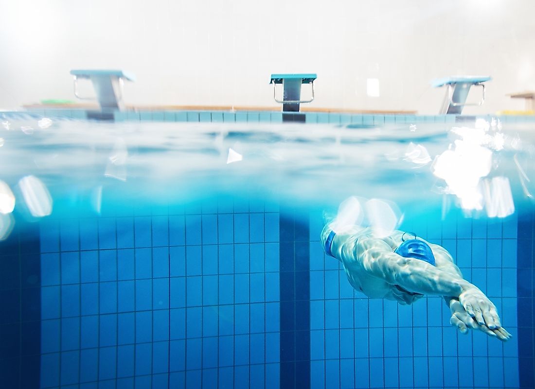 How Big Is An Olympic Size Swimming Pool WorldAtlas   Shutterstock 196147799 