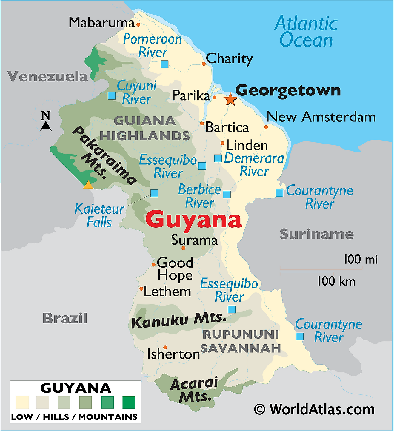 Guyana Maps Facts World Atlas   Gy 01 