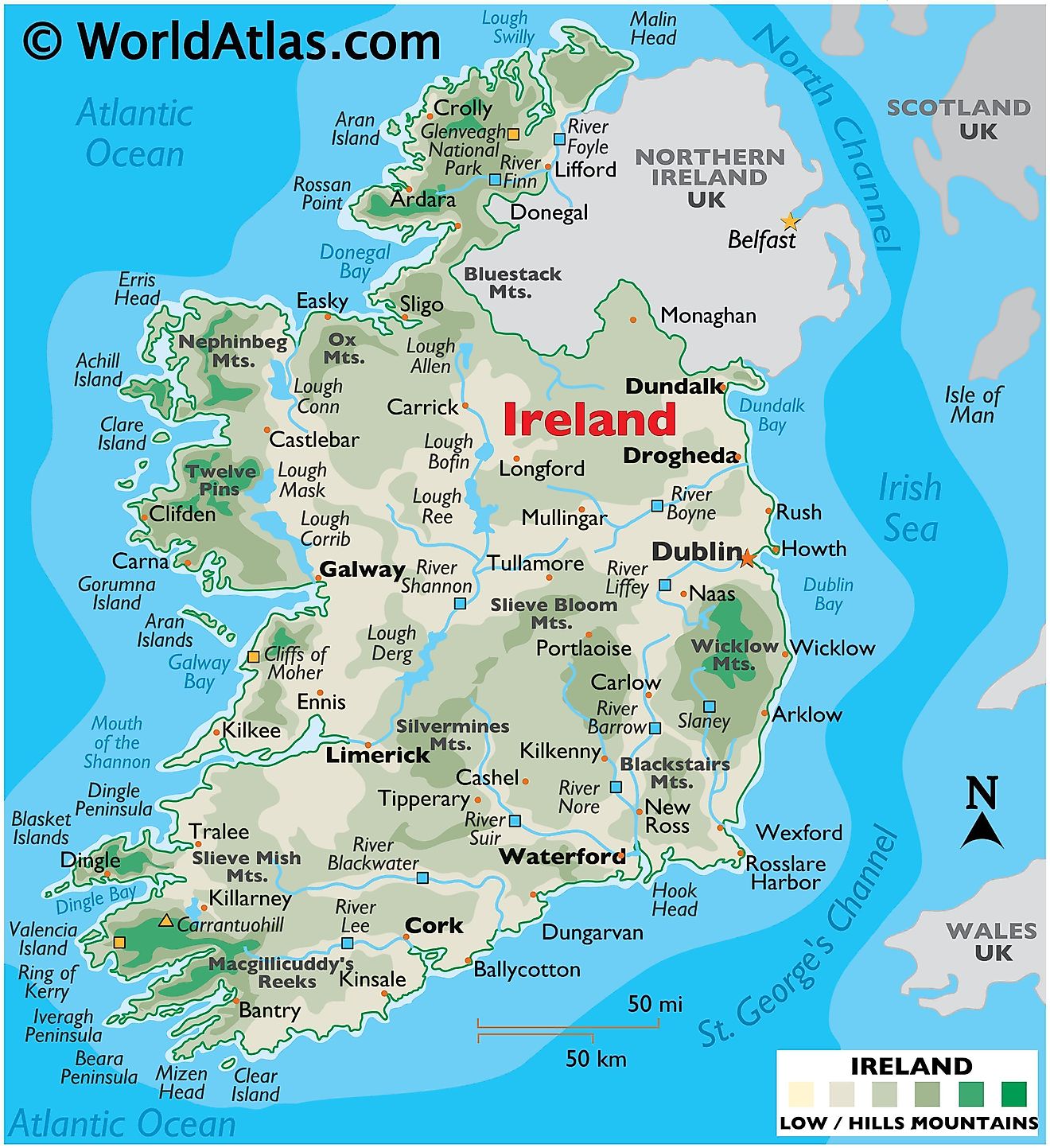 Ireland Map World 