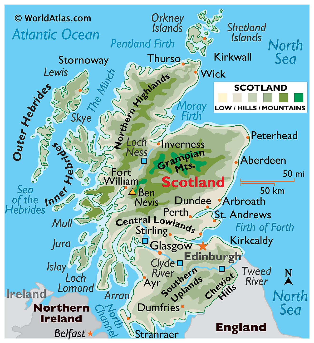 Map Of European Countries Scotland - Map Ireland Counties and Towns