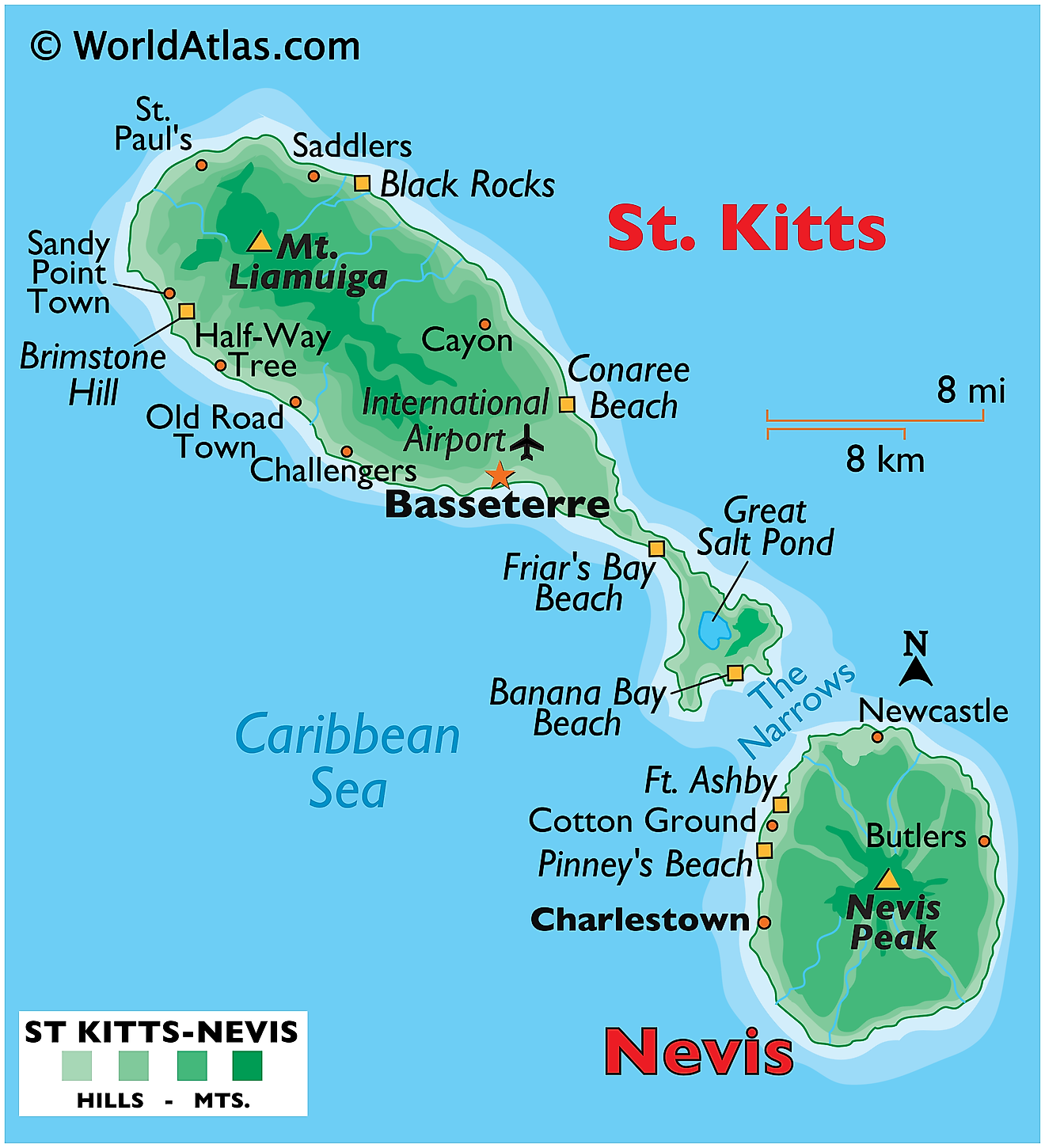 Saint Kitts And Nevis Maps And Facts World Atlas