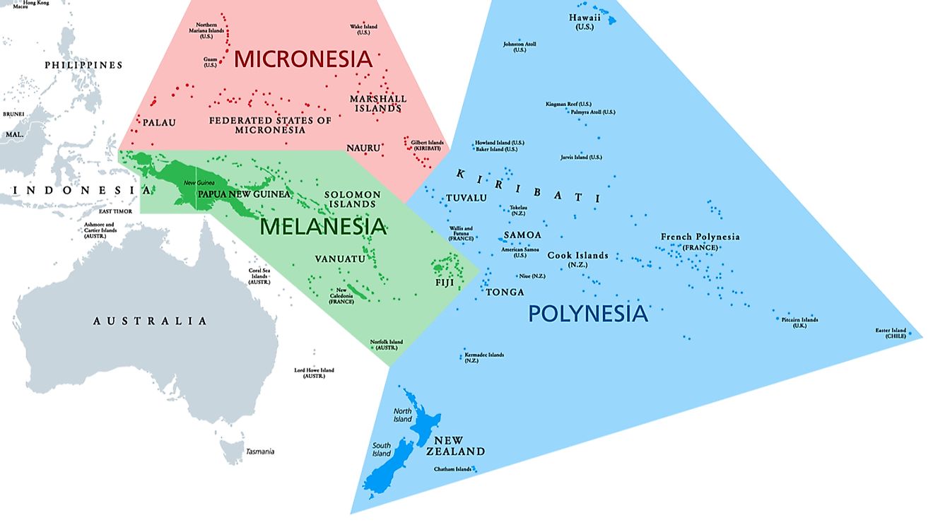 Melanesia Micronesia Polynesia Map Peter Hermes Furian 