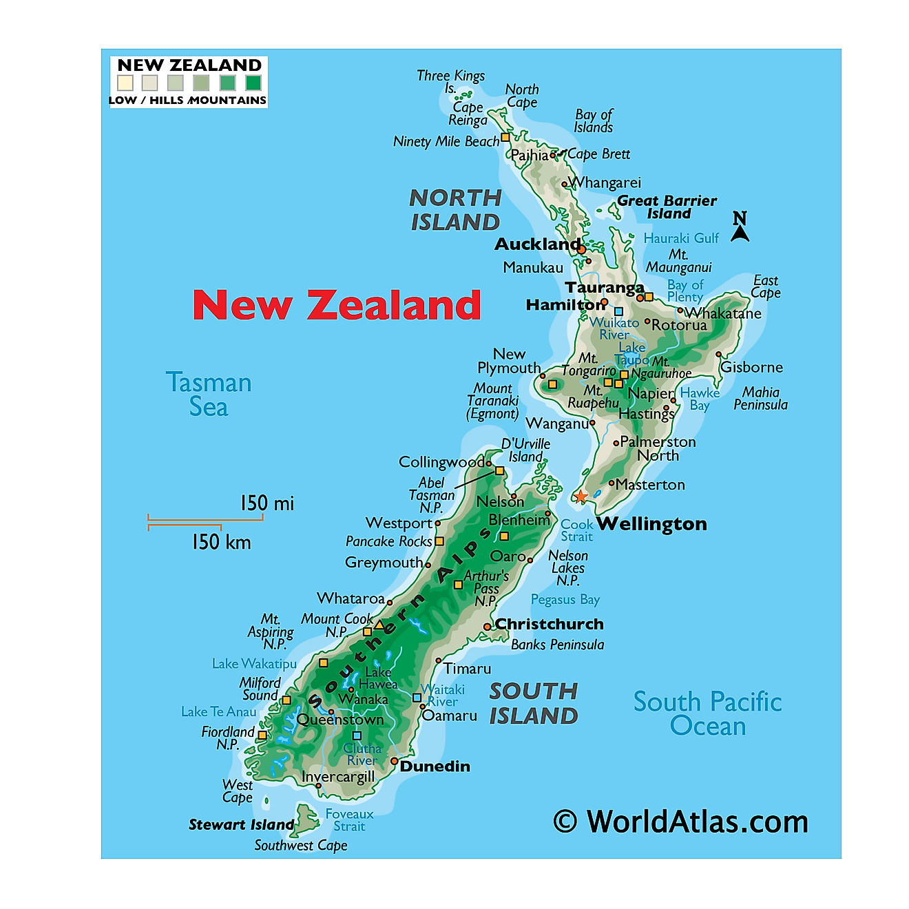 Where Is New Zealand Located On A Map Travelsfinders Com - World Map