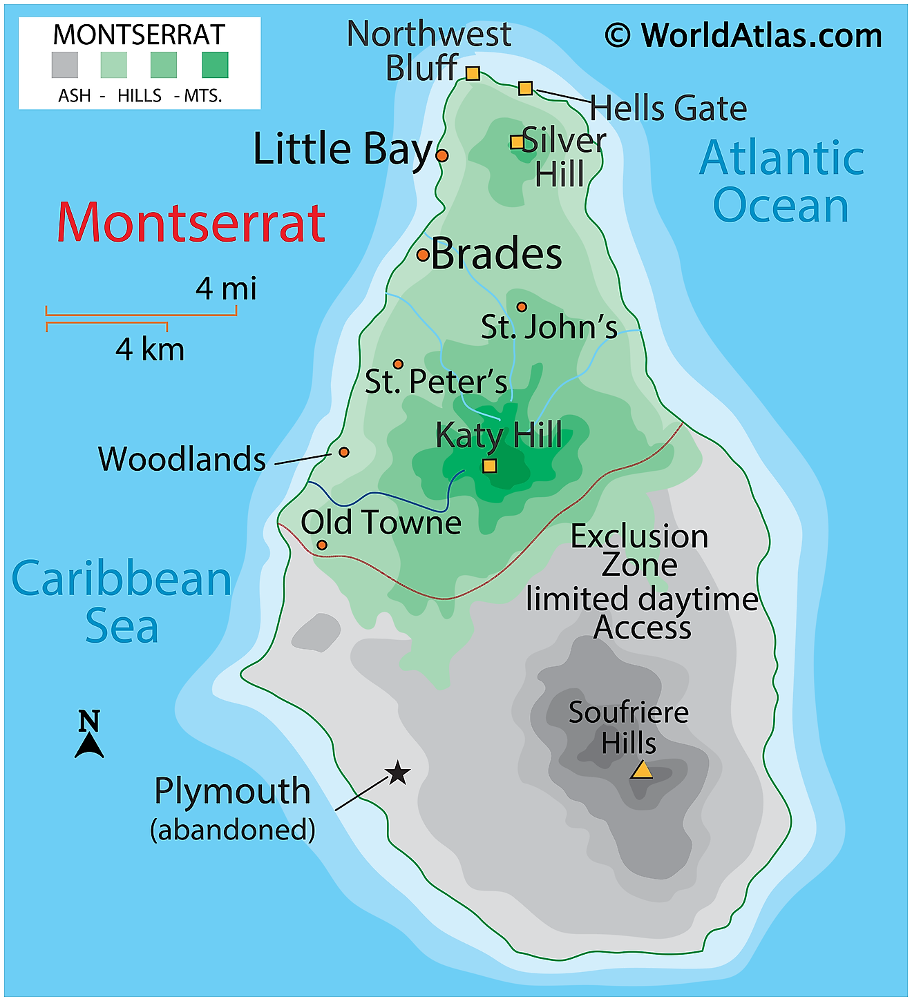 Montserrat Maps Facts World Atlas   Ms 01 