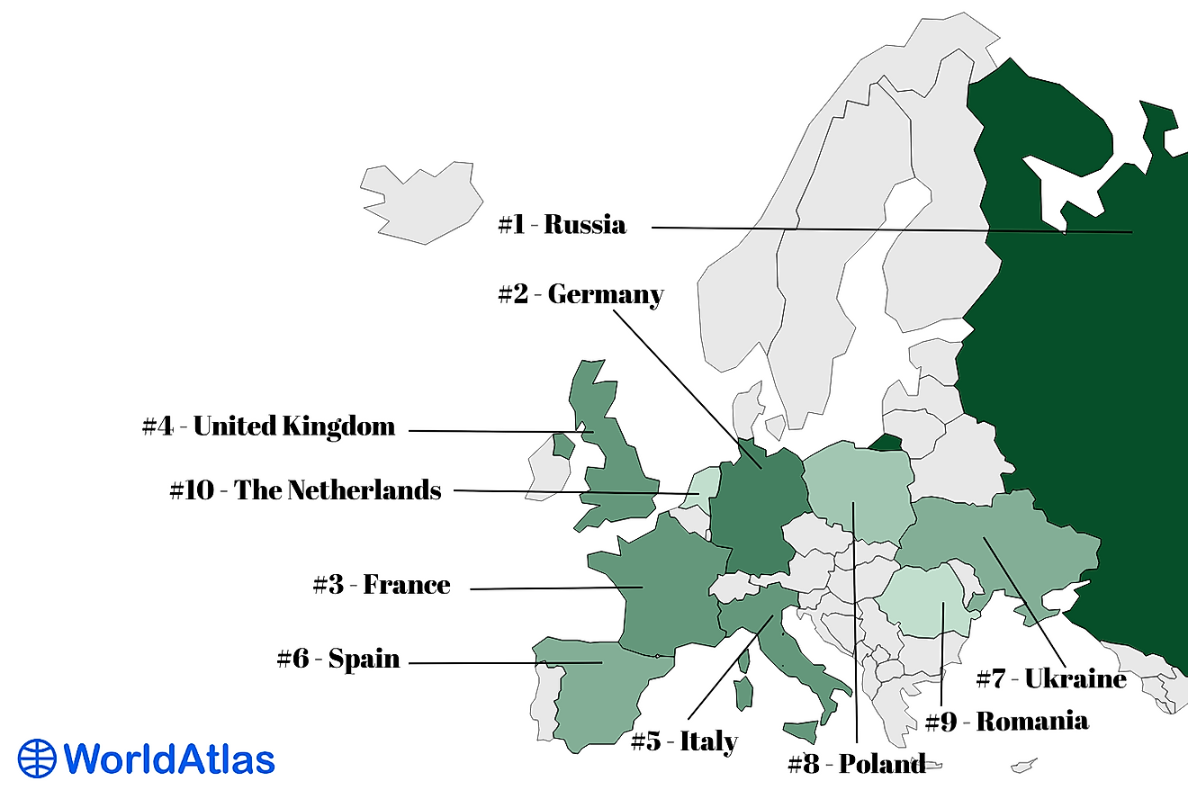 The 10 Most Populated Countries In Europe WorldAtlas