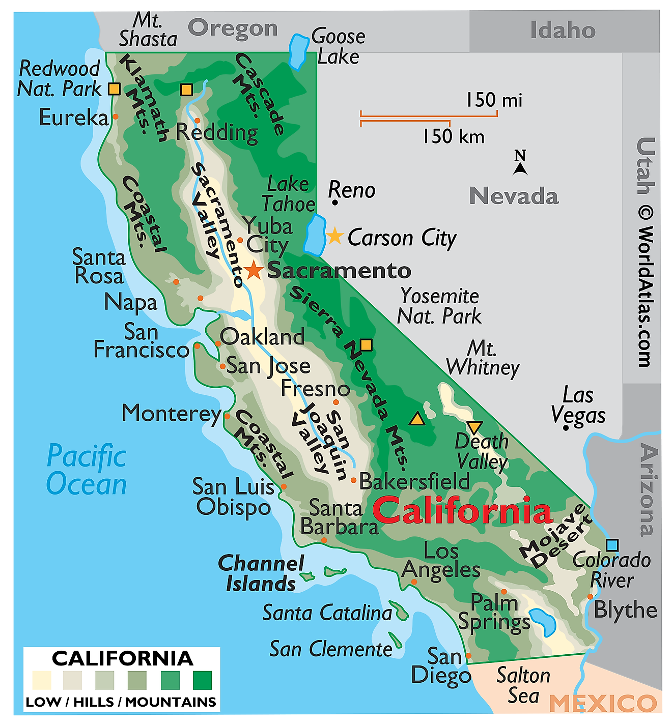  California Maps Facts World Atlas