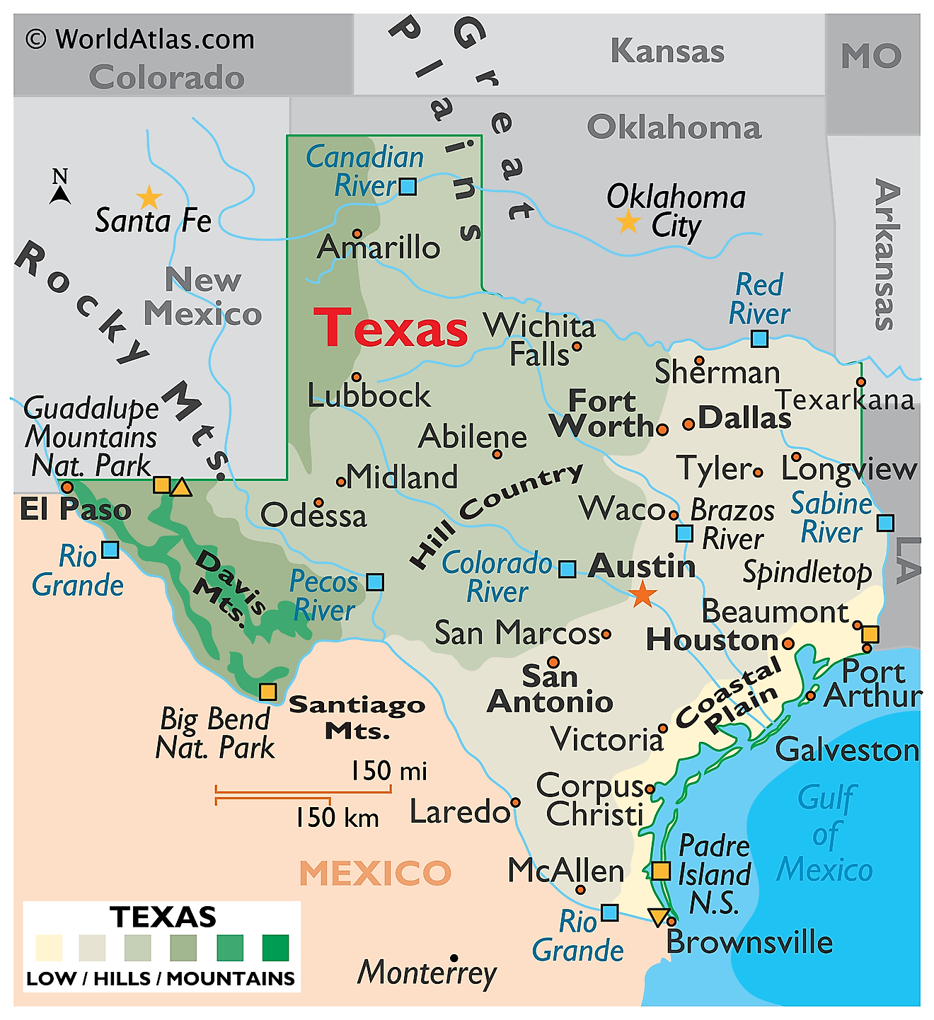 Texas Maps Facts World Atlas