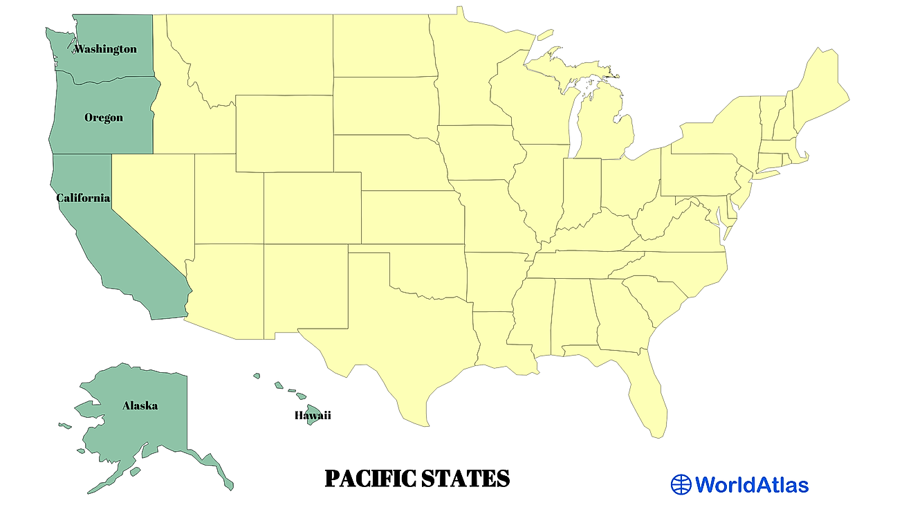 Pacific States - WorldAtlas