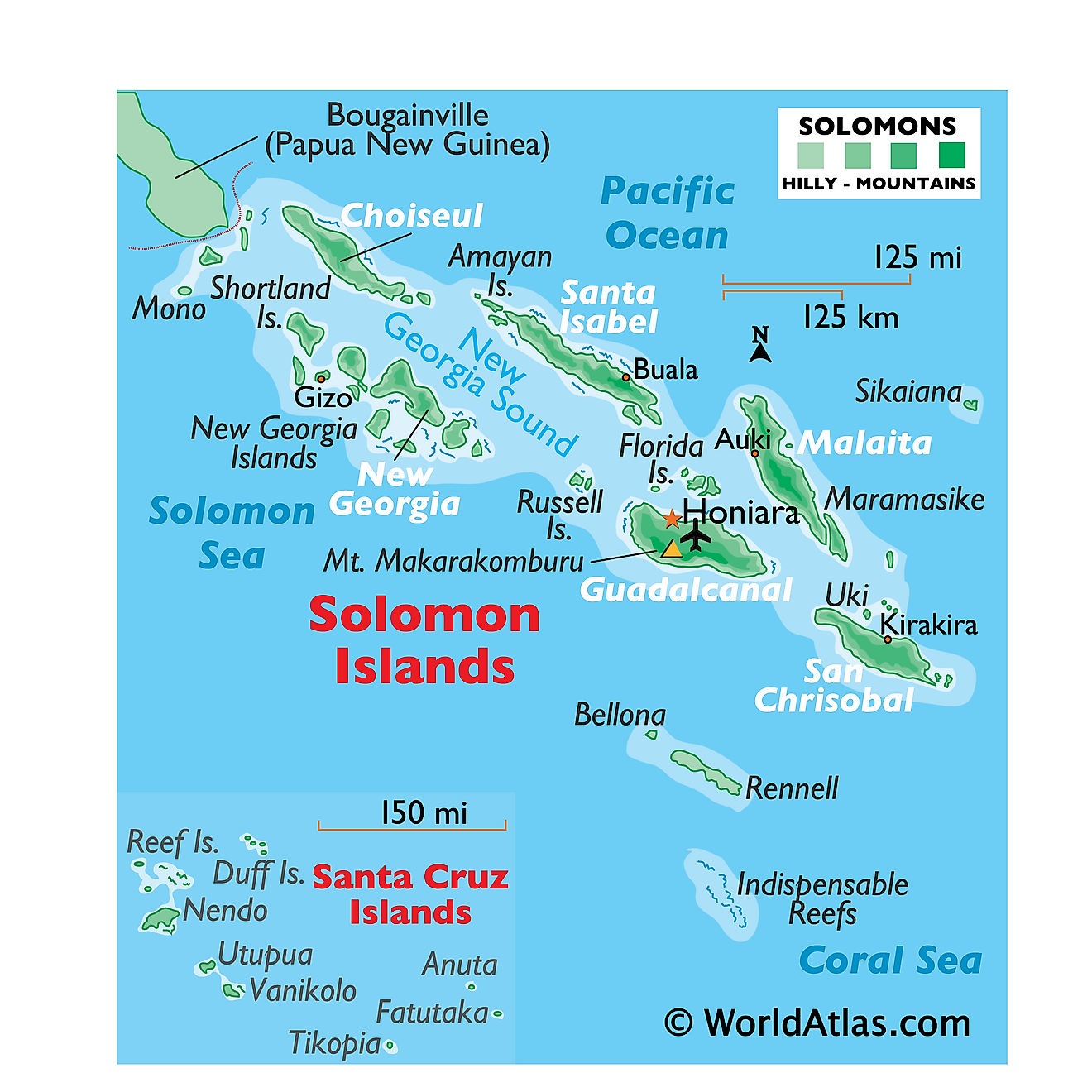 Mappa Isole Salomone Cartina Delle Isole Salomone Images