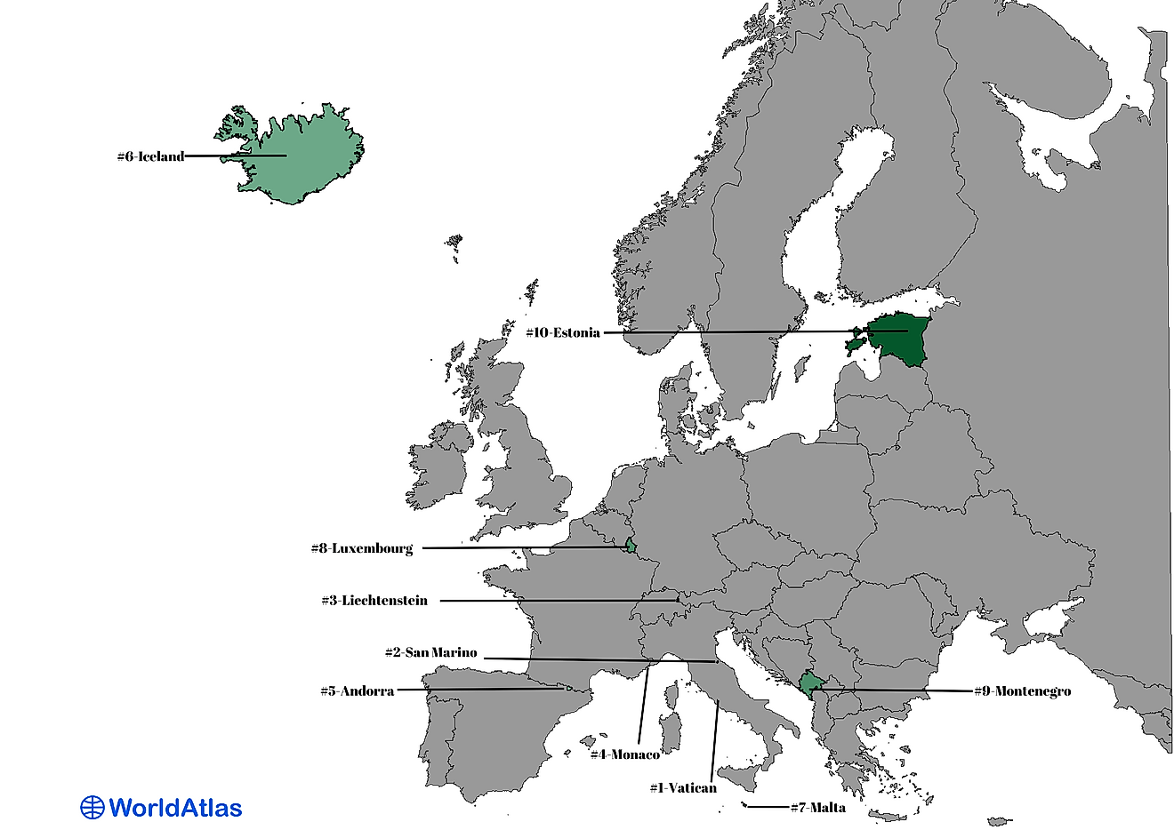 The 10 Least Populated Countries In Europe - WorldAtlas