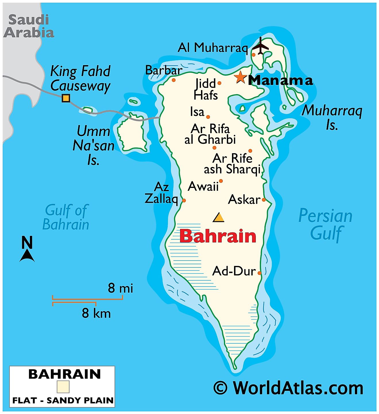 Bahrain Maps Facts World Atlas   Bh 01 