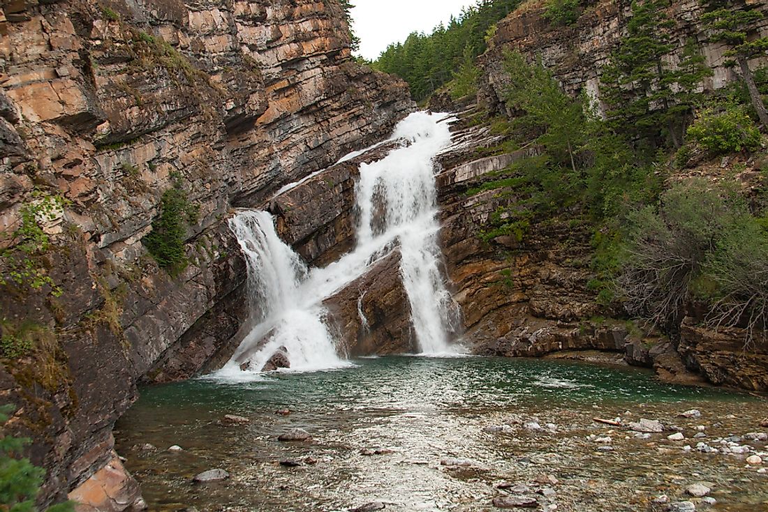 What Is The Unique About The Cameron Falls Of Alberta Worldatlas 
