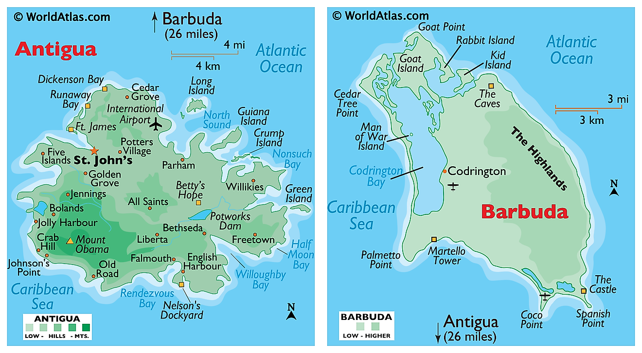 Mapa De Antigua Y Barbuda Mapas Mapamapas Mapa Images