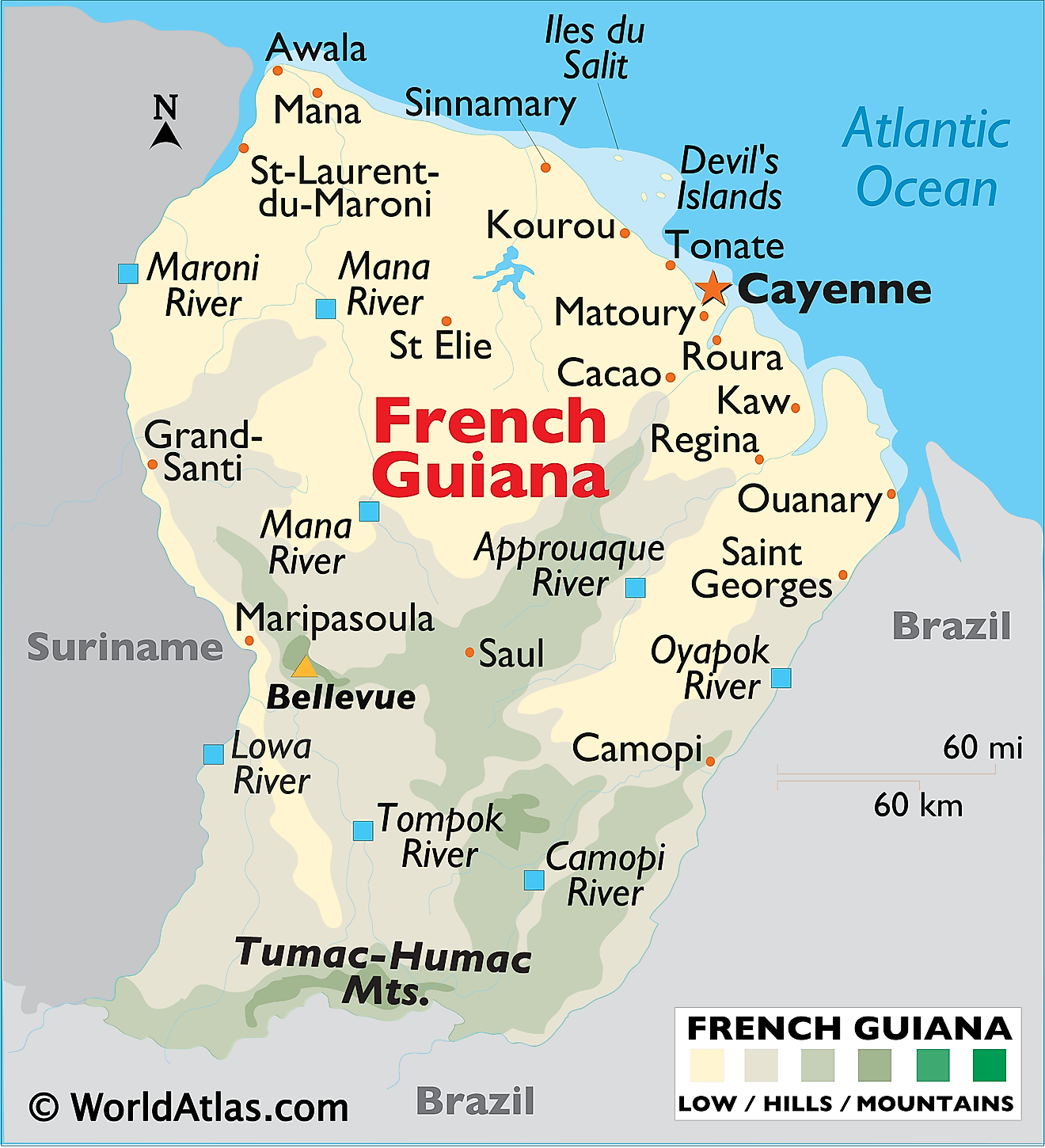 French Guiana Maps Facts World Atlas