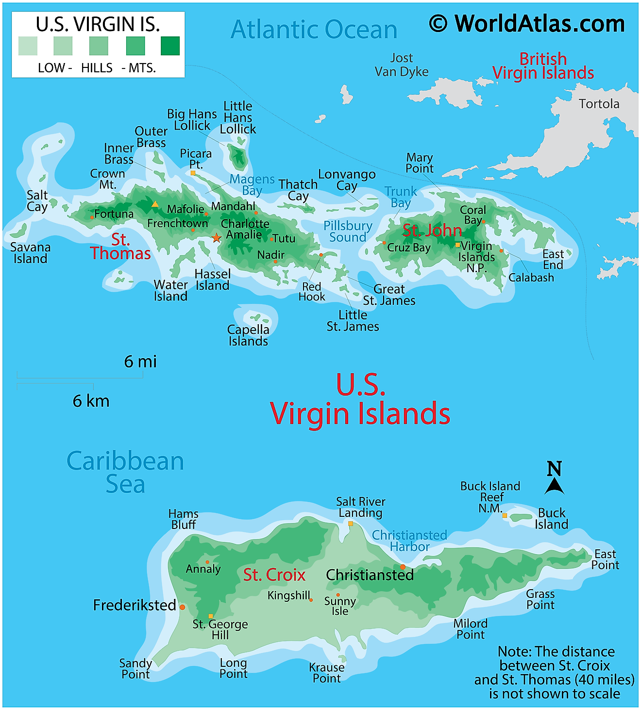 US Virgin Islands Maps Facts World Atlas