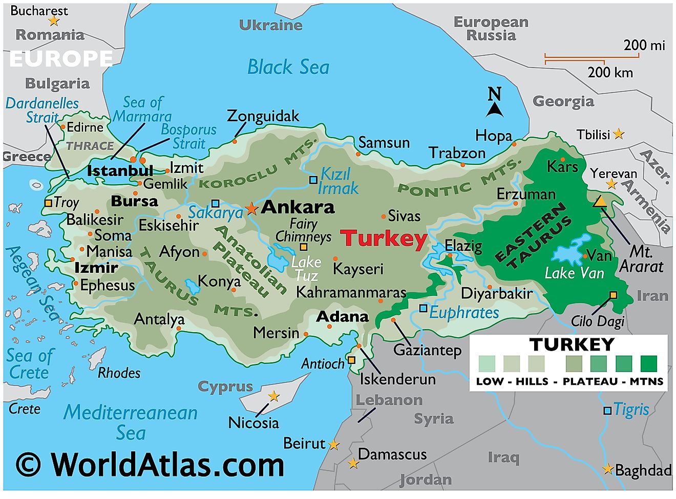 Turkey Maps Facts World Atlas