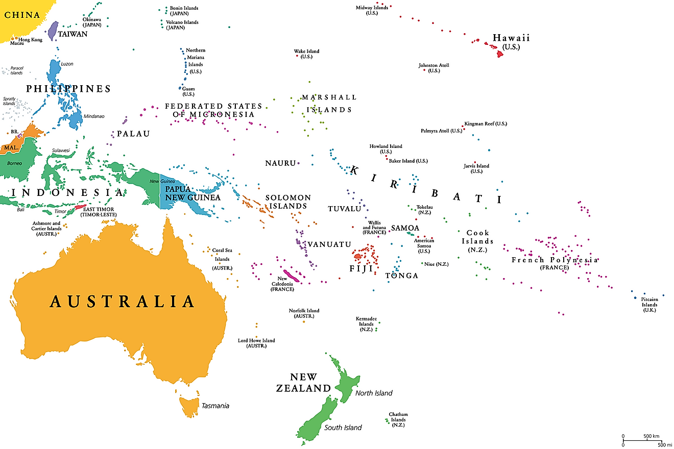 26 Oceania Map With Countries Online Map Around The World Images
