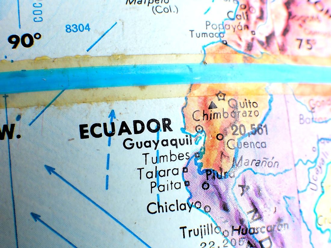 World Map Equator Countries Where Is The Equator? - Worldatlas