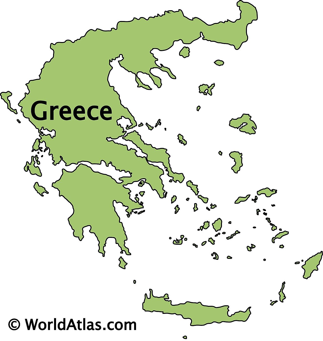 blank map of greece and surrounding countries