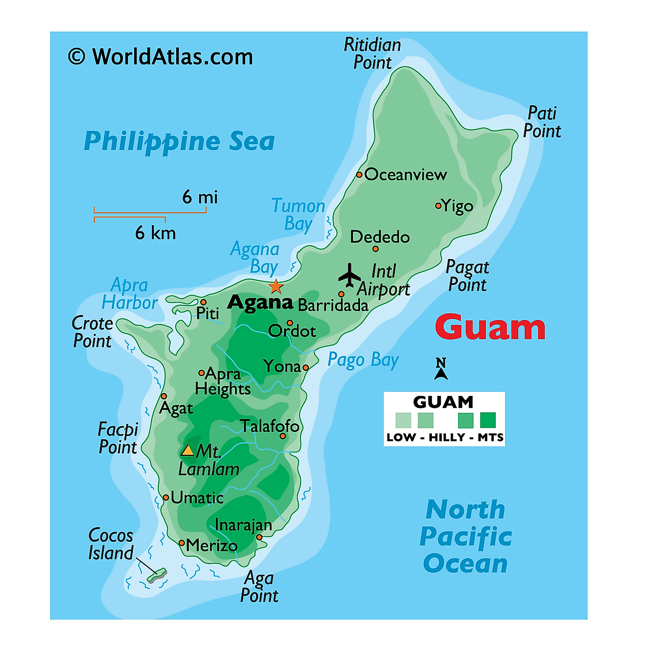 Mapas de Guam Atlas del Mundo