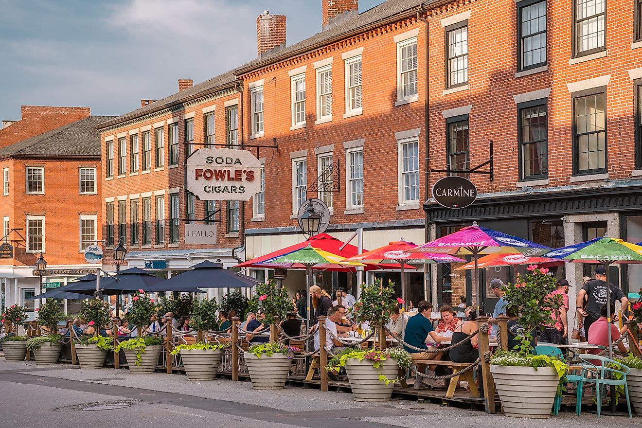 Downtown buildings in the town of Newburyport, Massachusetts. Editorial credit: Heidi Besen / Shutterstock.com