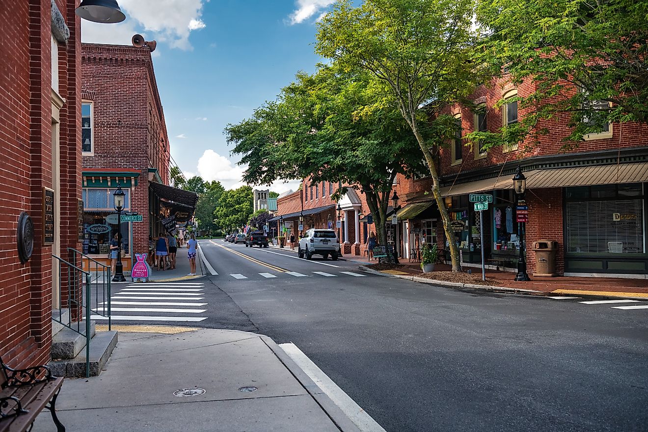 Rustic buildings in the town of Berlin, Maryland. Editorial credit: Kosoff / Shutterstock.com