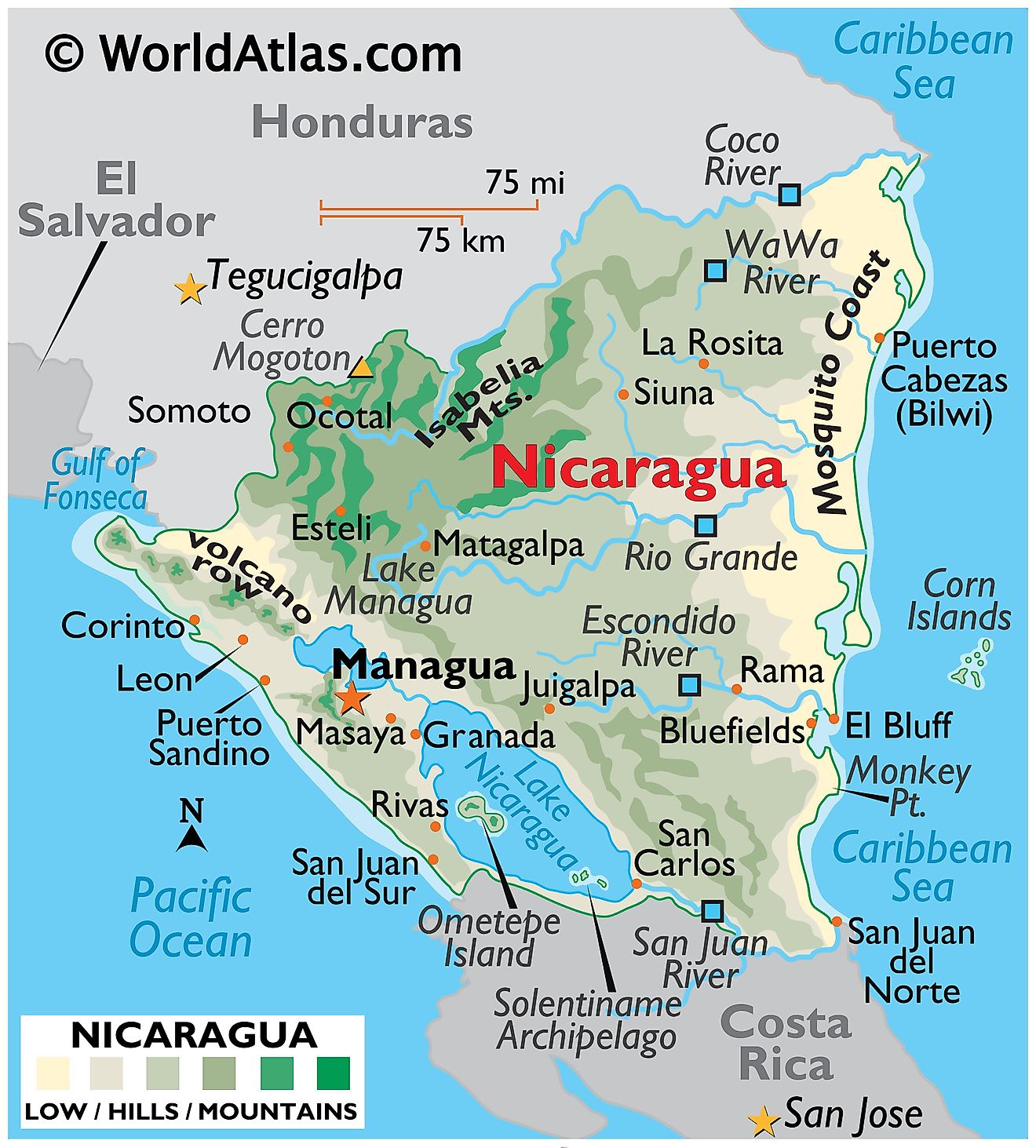 map of nicaragua and costa rica        <h3 class=