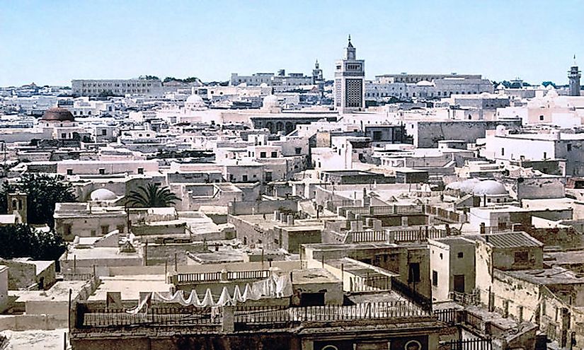 A view of Tunis, the largest city of Tunisia.