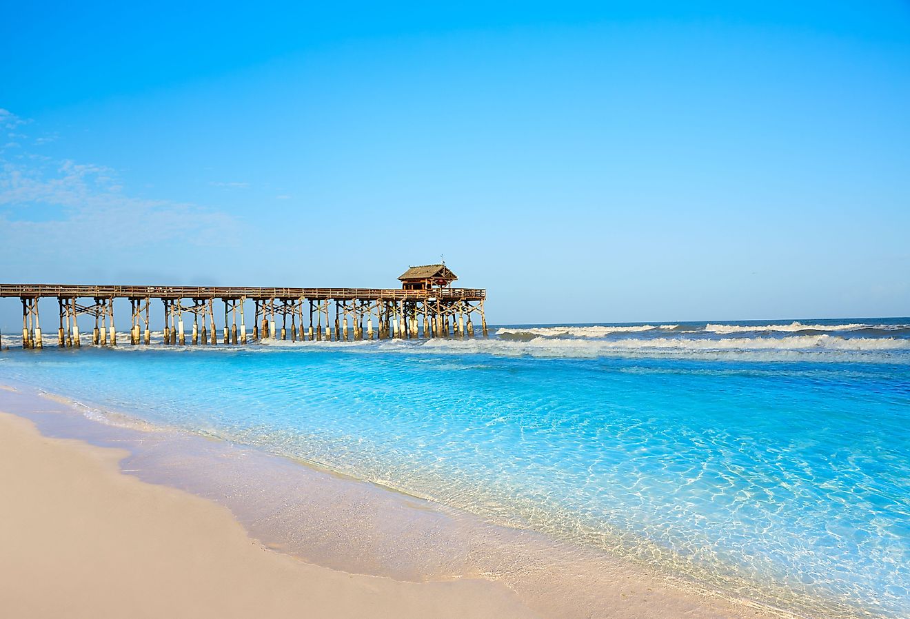 Cocoa Beach pier in Cape Canaveral of Florida near Orlando. 