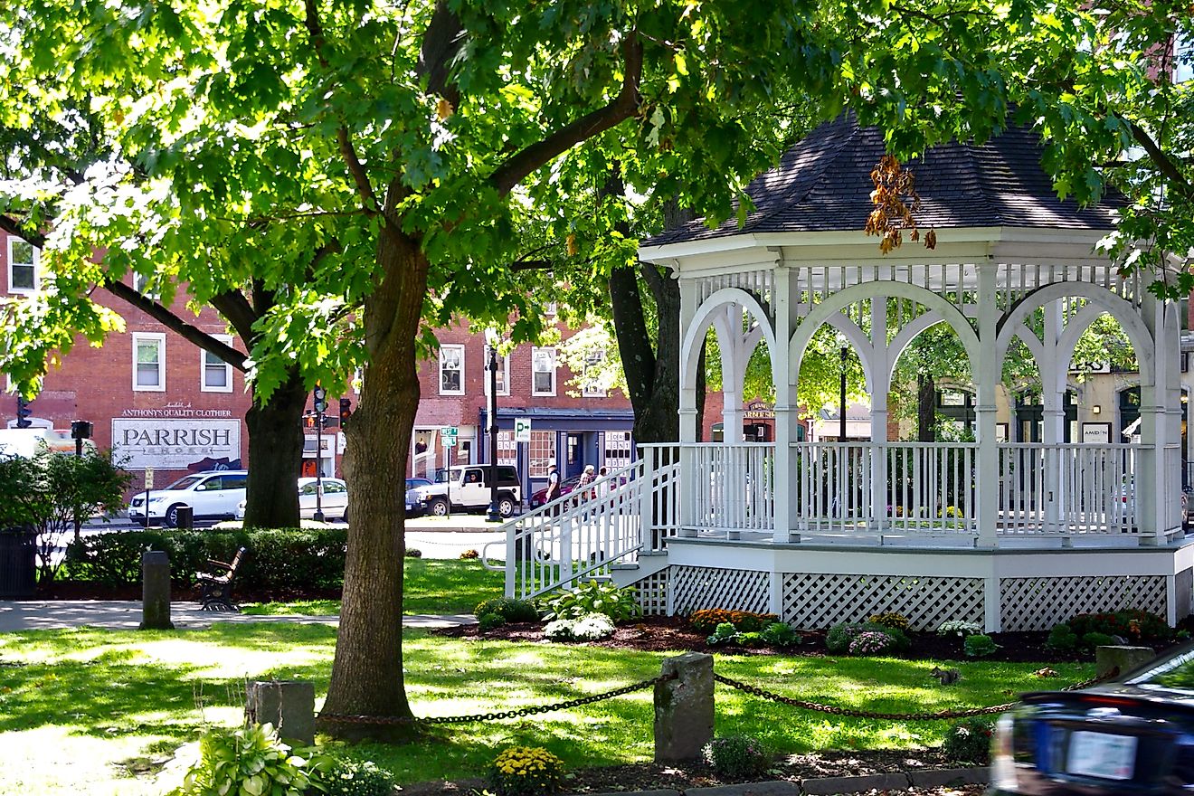 The Bandstand in Central Square, Keene, New Hampshire. Editorial credit: Andy Sutherland / Shutterstock.com.