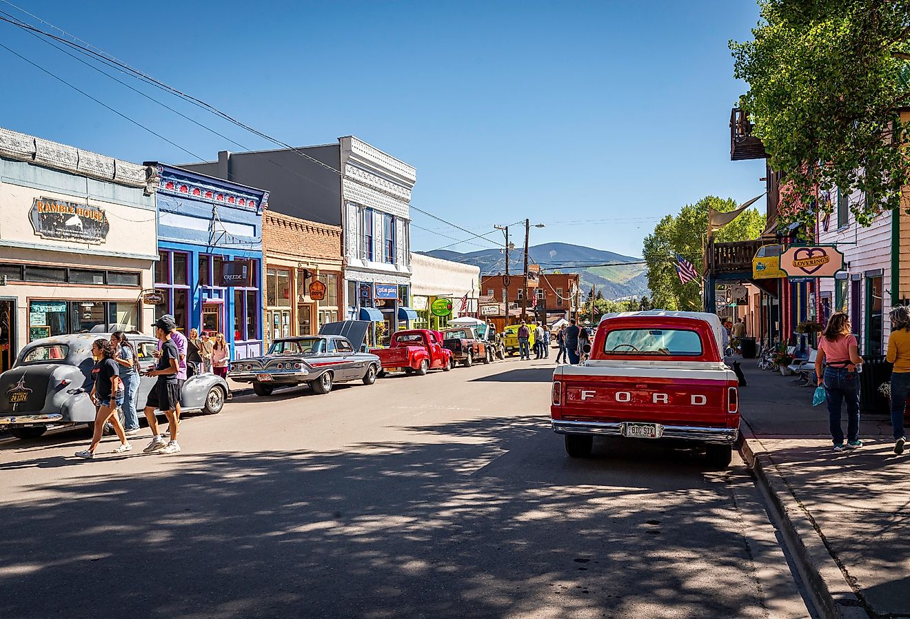 A vintage car show takes place on a beautiful weekend in Creede, Colorado. Image credit Zachj6497 via Shutterstock