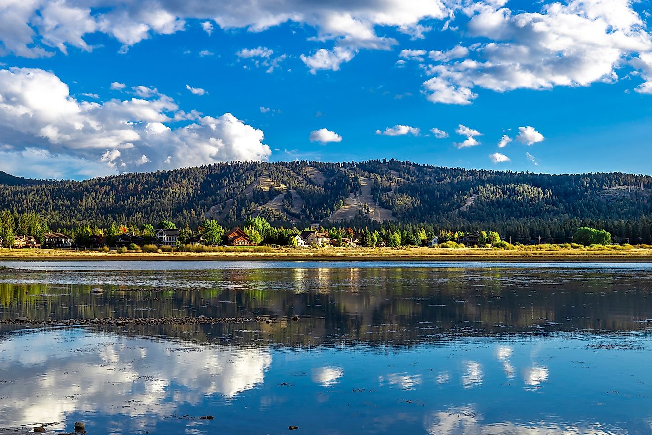 Reflections of Big Bear Lake in California