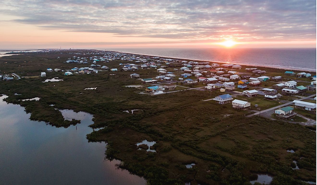 Grand Isle, Louisiana, at Sunrise.