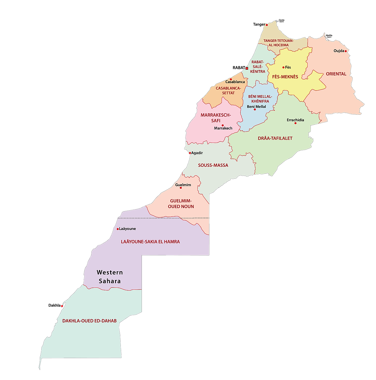 Regions Of Morocco 