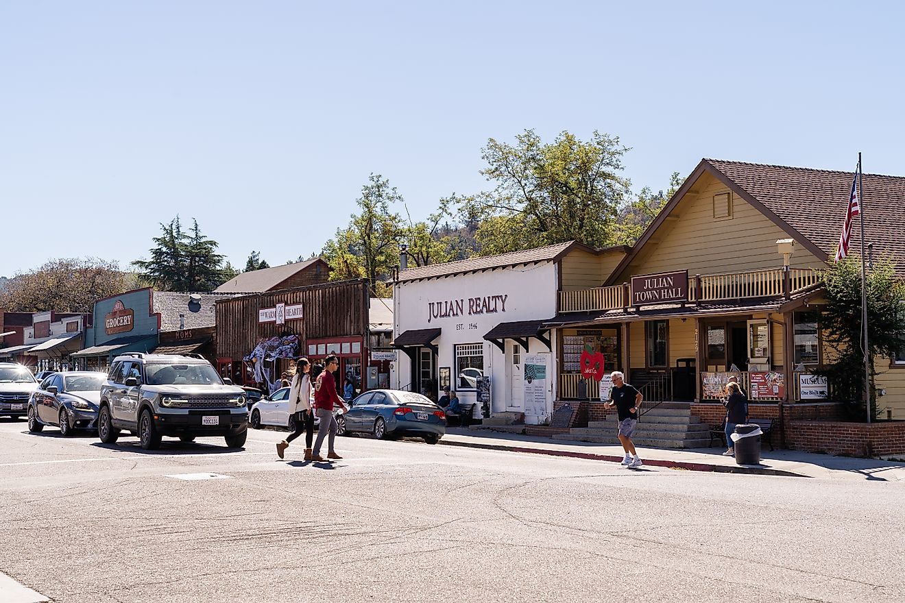 Shops along the main road in Julian, California. Image credit ChristinaAiko Photography via Shutterstock