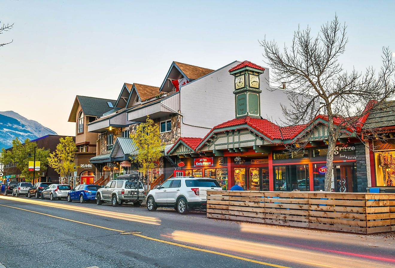 The streets of Canmore, Alberta. Image credit i viewfinder via Shutterstock