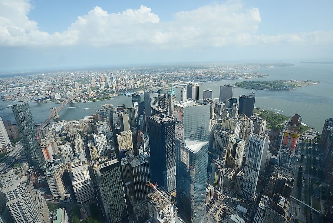 Even on a cloudy day, the views from One World Trade Center are impressive. 