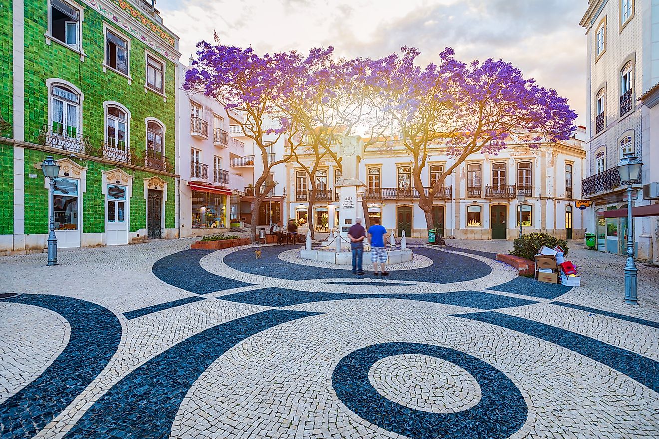 Street scene in the historic town center of Lagos, Portugal. Editorial credit: DaLiu / Shutterstock.com