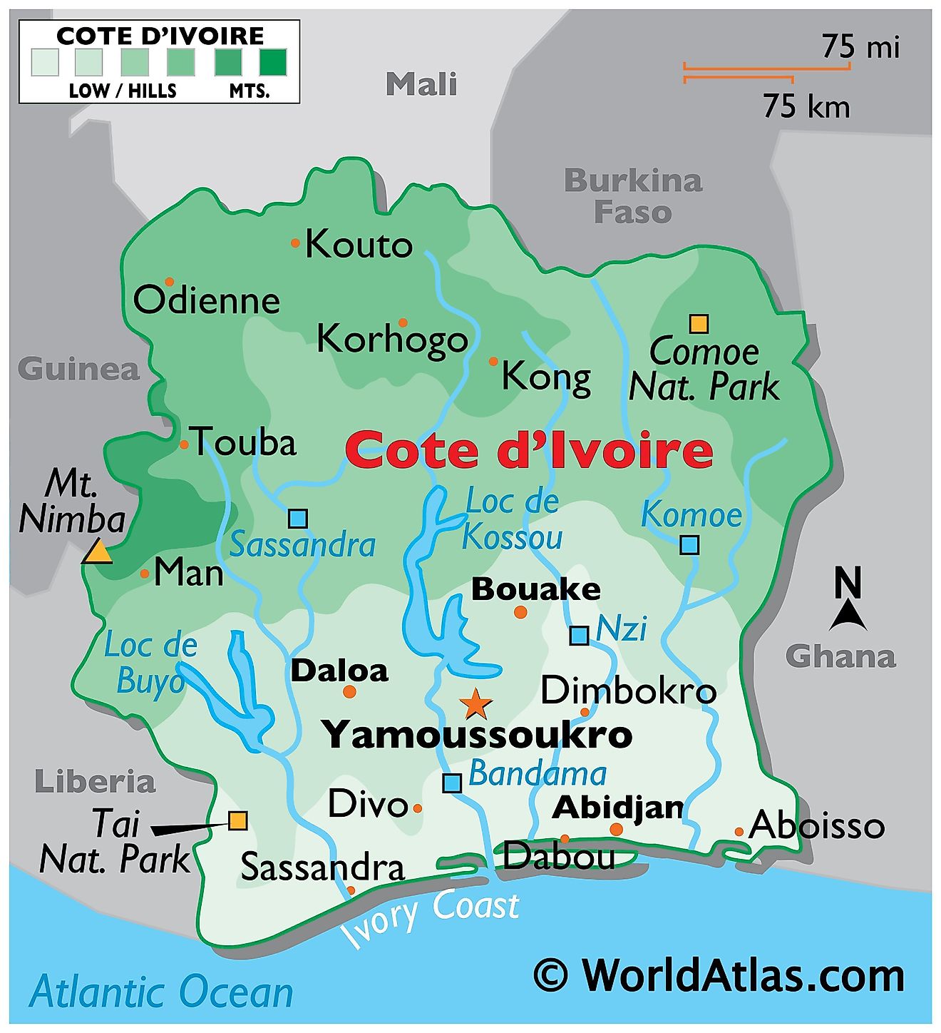 Physical Map Of Cote Divoire Cote Divoire Physical Map Porn Sex Picture
