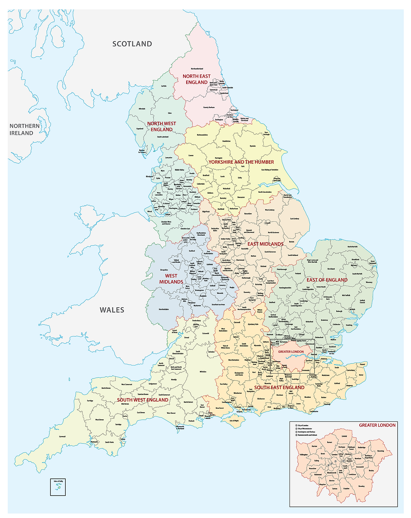 map of england