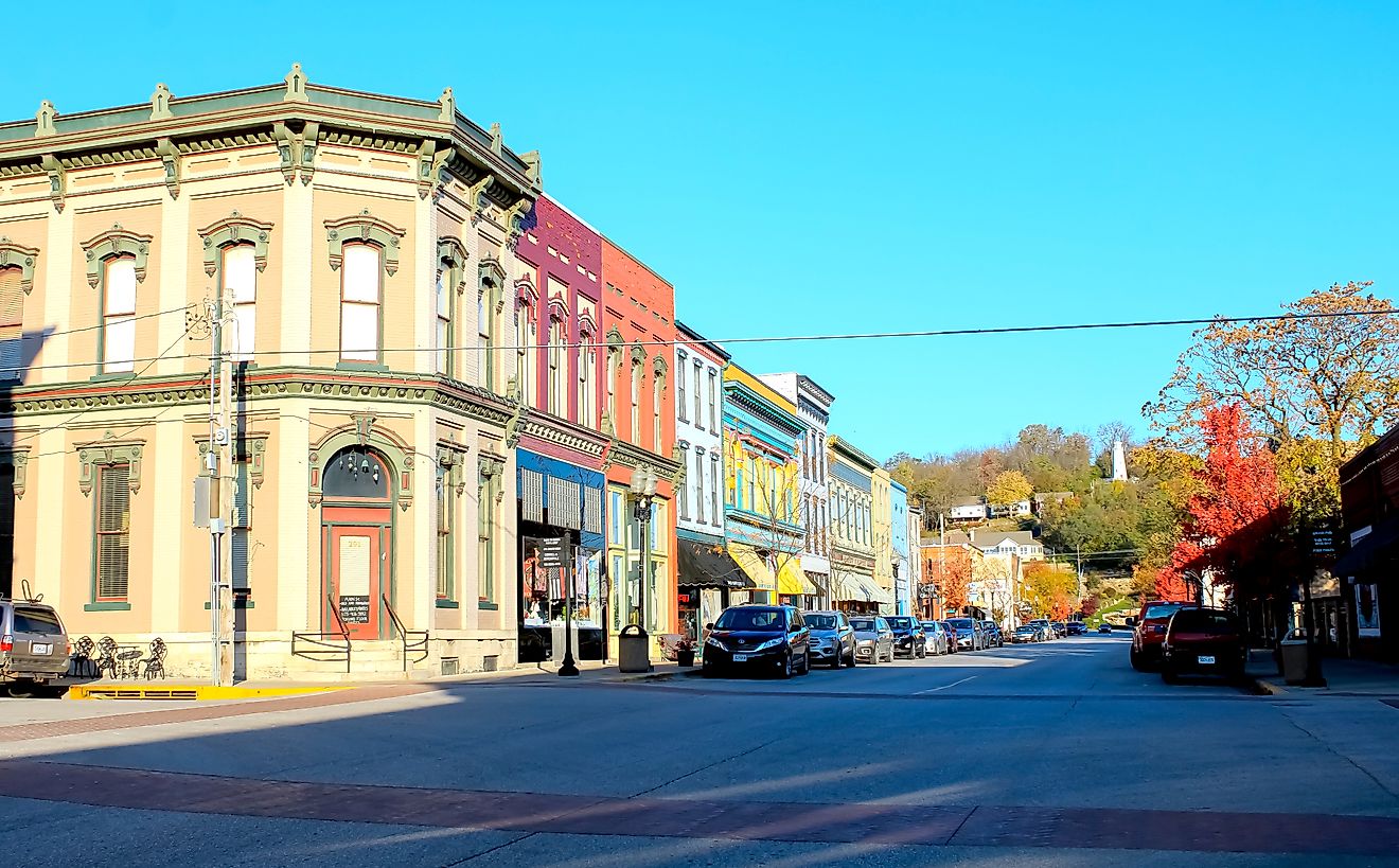 Downtown Hannibal, Missouri. Editorial credit: Sabrina Janelle Gordon / Shutterstock.com.