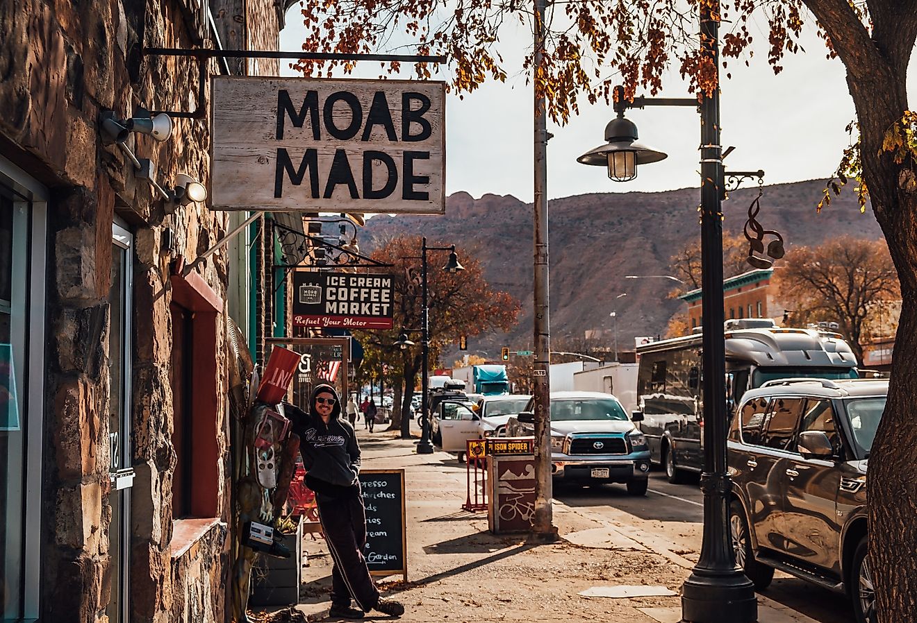 The charming town of Moab, Utah. Editorial credit: Ilhamchewadventures / Shutterstock.com.