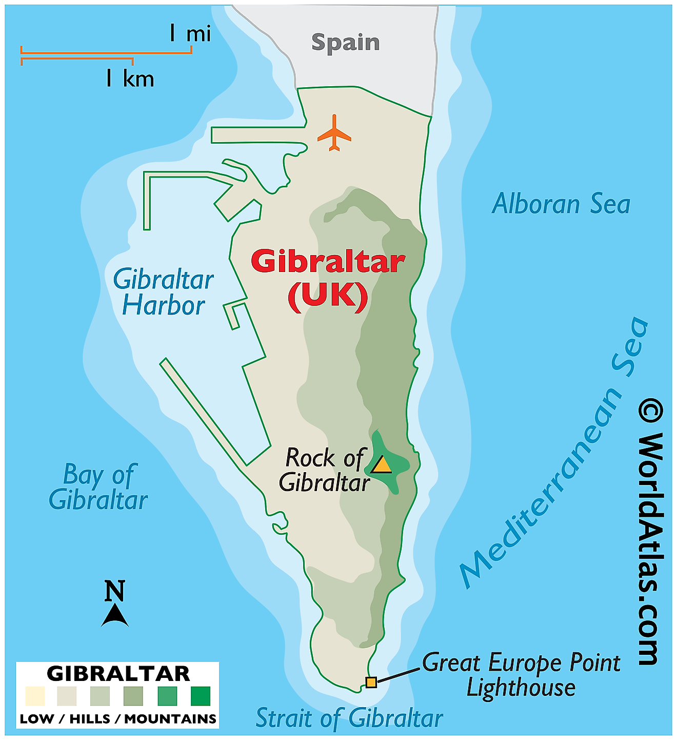 St Of Gibraltar On World Map Gibraltar Maps & Facts - World Atlas