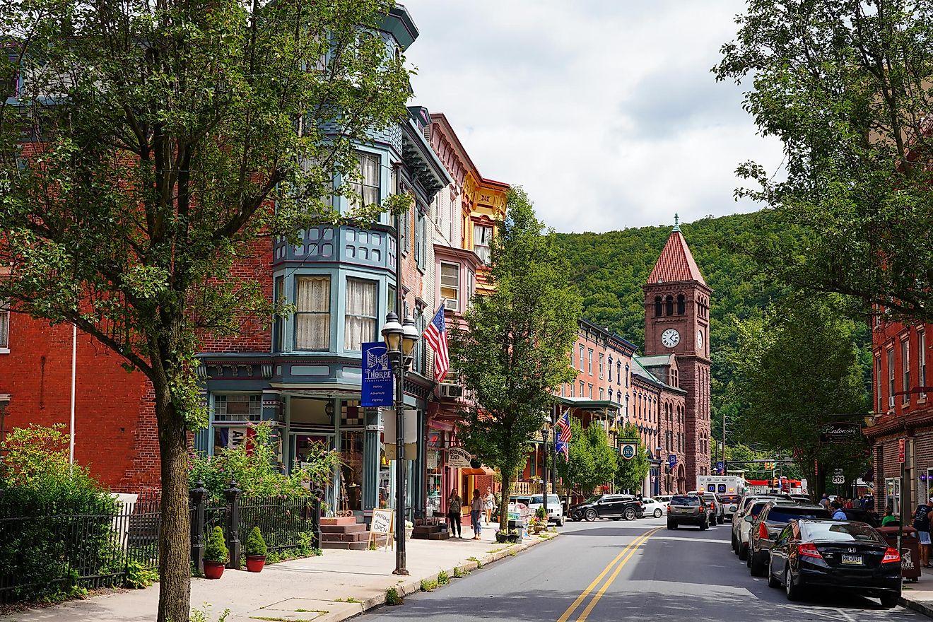 Main Street in Jim Thorpe, Pennsylvania.