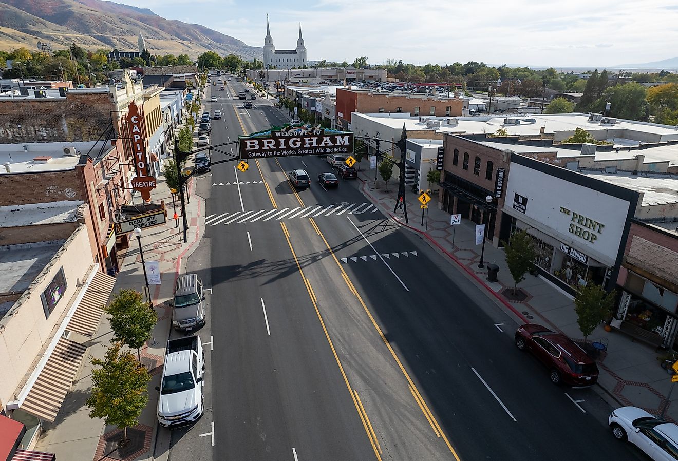 Downtown Brigham City, Utah. Image credit Charles E Uibel via Shutterstock