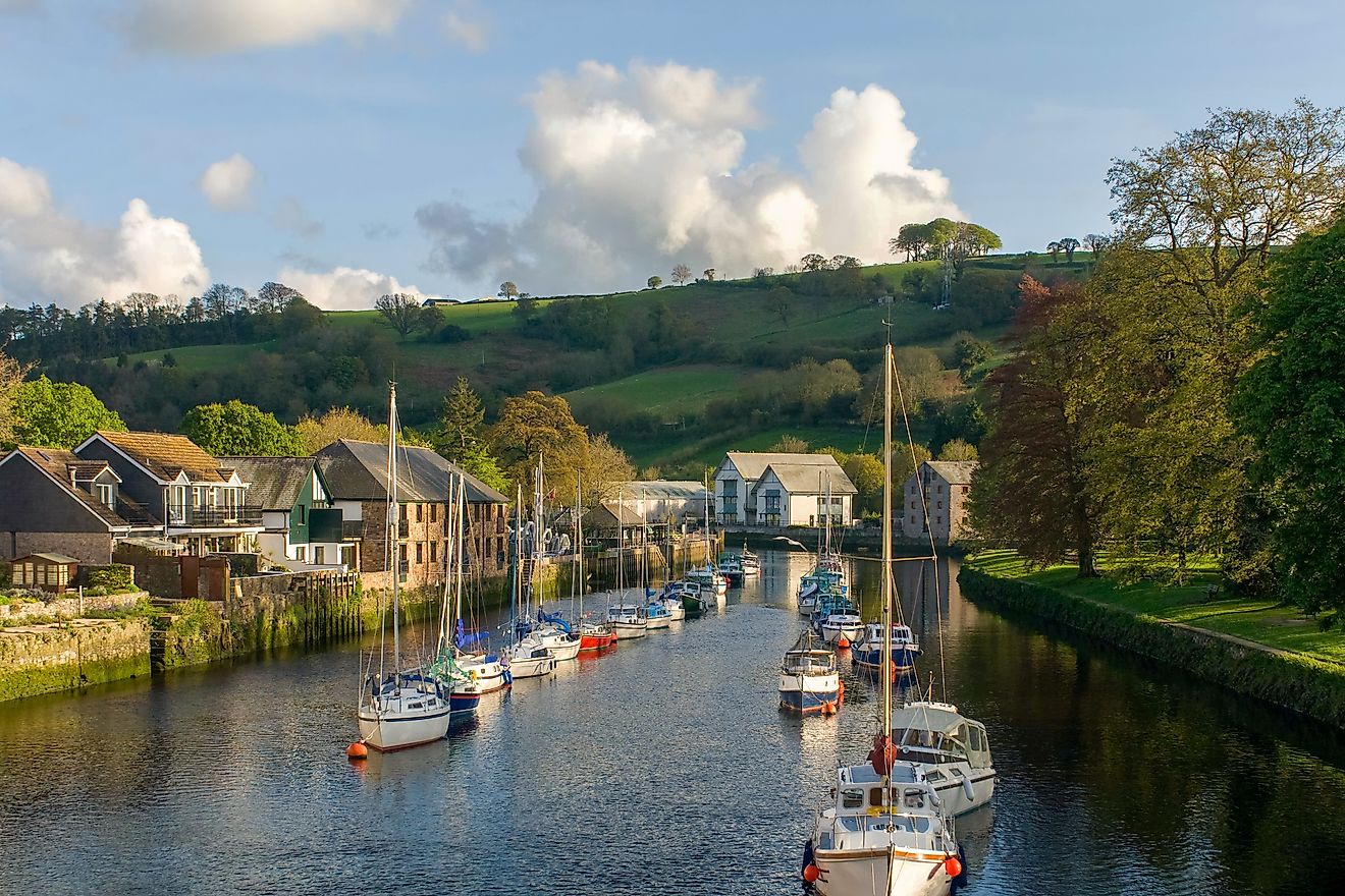 The charming English town of Totnes in Devon.