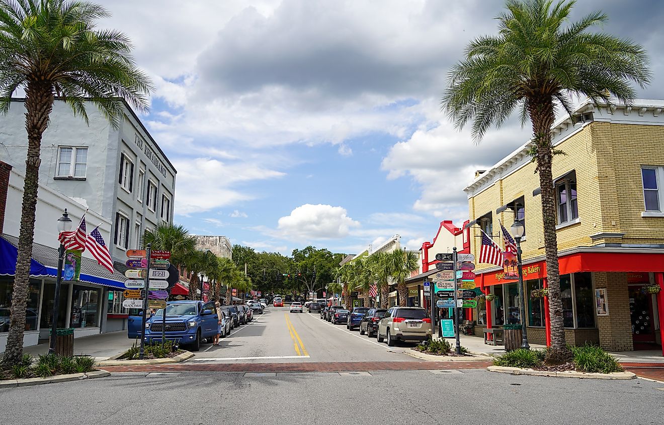 Downtown Mount Dora, Florida. Editorial credit: JennLShoots / Shutterstock.com