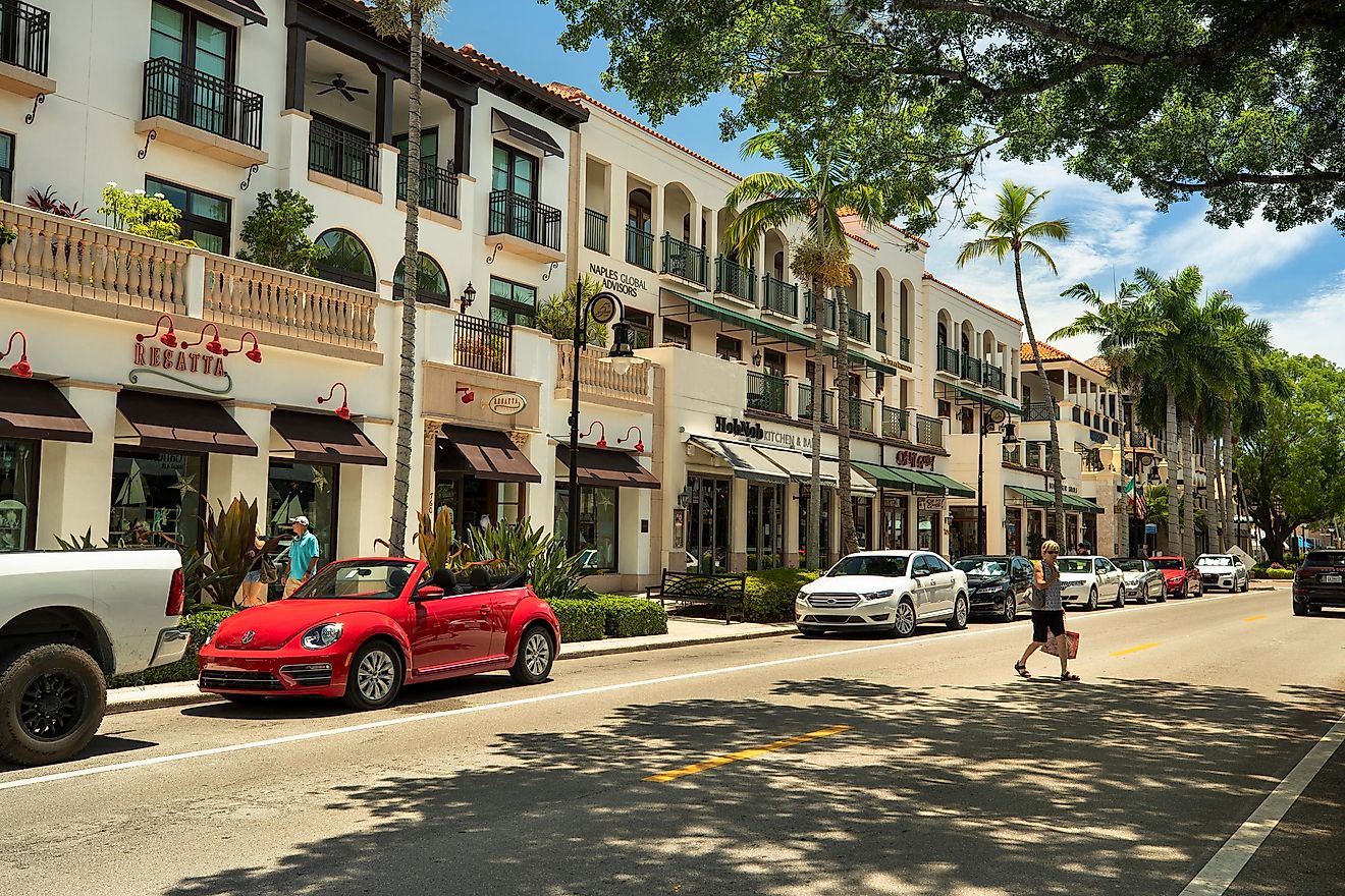 Walking in downtown Naples, Florida. Image credit AevanStock via Shutterstock.com